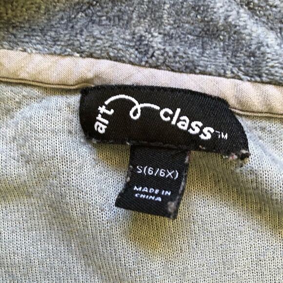 Art Class Light Weight Jacket Velour Gray Size 6X - Picture 5 of 5